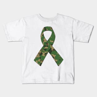 Camouflage Ribbon Kids T-Shirt